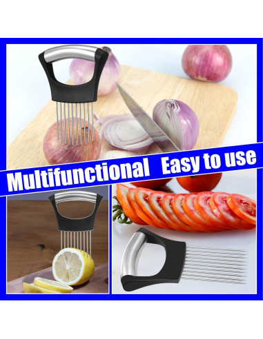 Cortador de Cebolla y Verduras Reallnaive Acero Inoxidable 2 Pcs