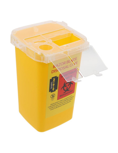 Contenedor Desechable de Cuchillas FOMIYES 15.4x9.5cm Amarillo