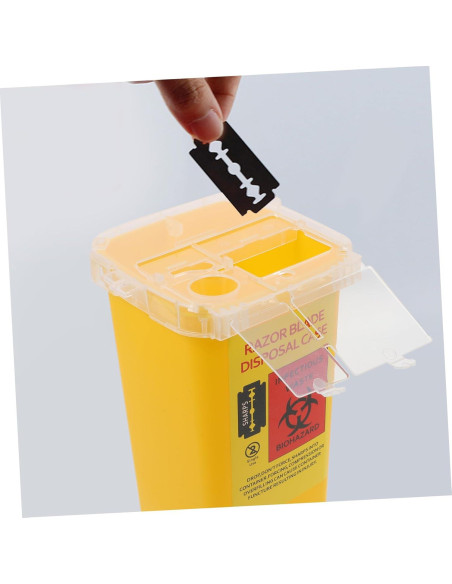 Contenedor Desechable de Cuchillas FOMIYES 15.4x9.5cm Amarillo