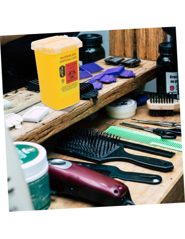 Contenedor Desechable de Cuchillas FOMIYES 15.4x9.5cm Amarillo