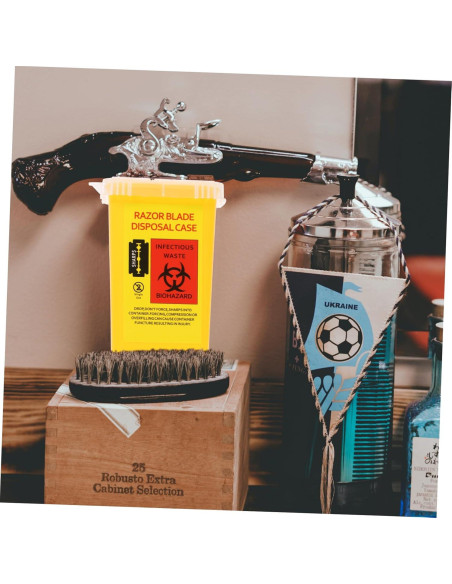 Contenedor Desechable de Cuchillas FOMIYES 15.4x9.5cm Amarillo