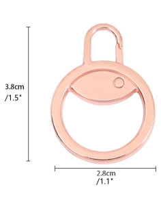 Juego de 6 Tiradores de Cremallera Metálicos Fuzdaycu Oro Rosa 2