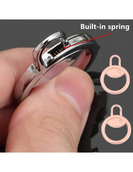 Juego de 6 Tiradores de Cremallera Metálicos Fuzdaycu Oro Rosa