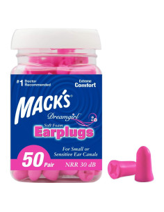 Tapones para oídos Mack's Dreamgirl, 50 pares, 30dB NRR