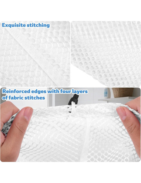 Bolsa de Lavandería de Malla BOXOB 50x60 cm Blanca Reutilizable