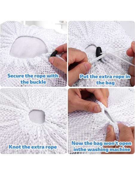 Bolsa de Lavandería de Malla BOXOB 50x60 cm Blanca Reutilizable