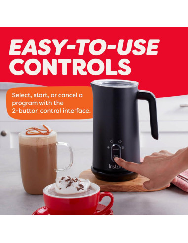Espumador de Leche Instant Pot 500W 10oz Negro 4-en-1