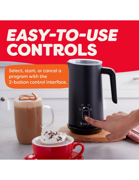 Espumador de Leche Instant Pot 500W 10oz Negro 4-en-1