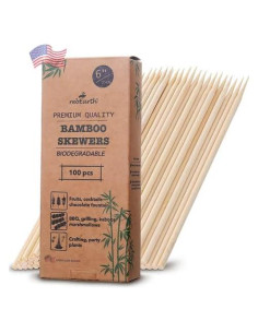 Palitos de bambú 15 cm rebEarth x100 para brochetas