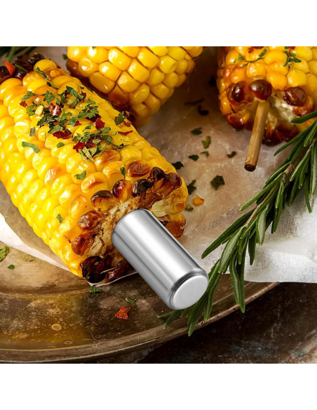 Luxshiny 10 Sujetadores de Mazorcas de Maíz Acero Inoxidable