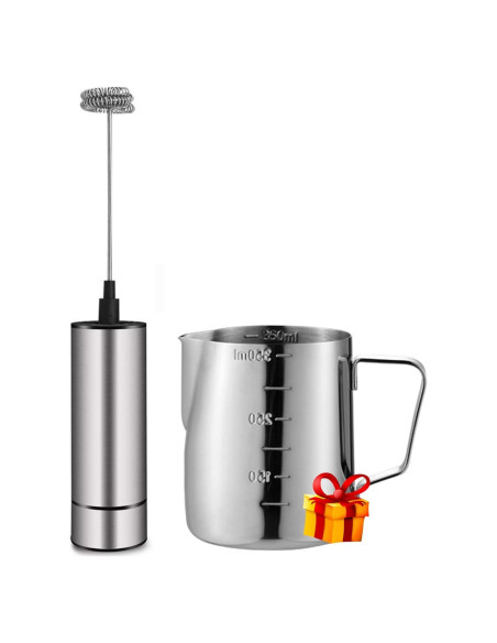 Espumador de Leche Eléctrico Basecent 350ml Acero Inoxidable
