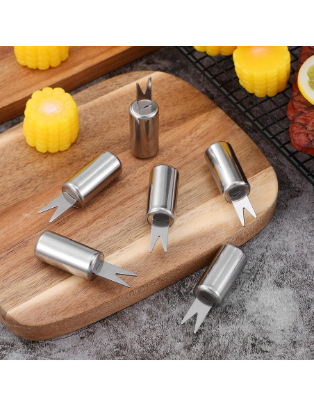 Luxshiny 10 Sujetadores de Mazorcas de Maíz Acero Inoxidable