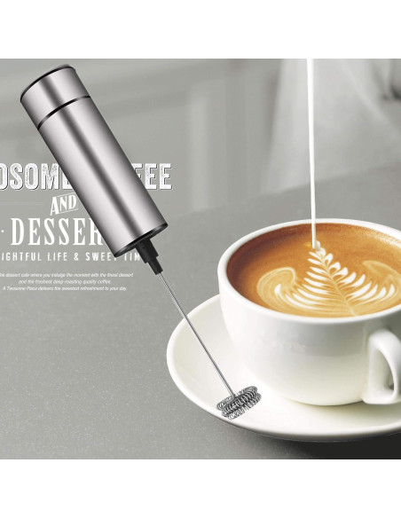 Espumador de Leche Eléctrico Basecent 350ml Acero Inoxidable