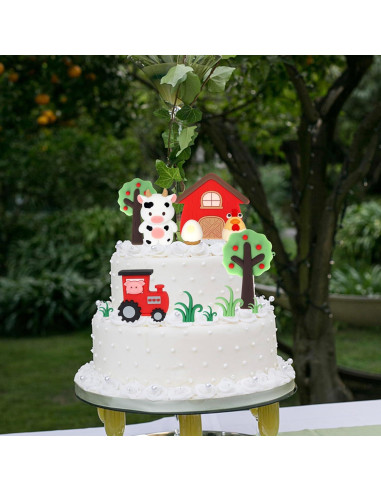 Juego de Toppers de Pastel de Granja Rsstarxi - Decoración Infantil