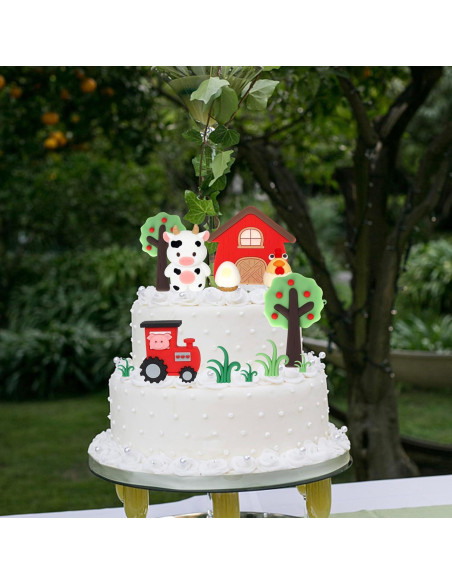 Juego de Toppers de Pastel de Granja Rsstarxi - Decoración Infantil