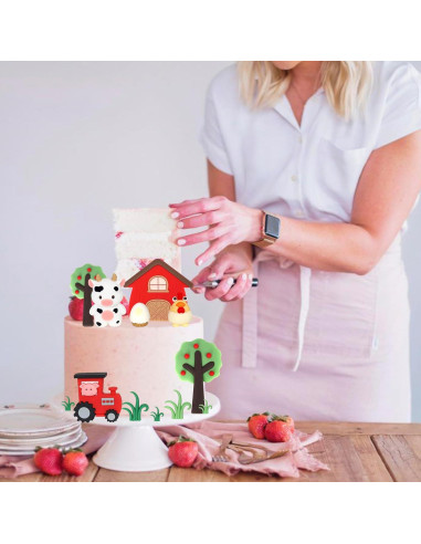 Juego de Toppers de Pastel de Granja Rsstarxi - Decoración Infantil