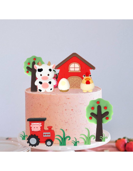 Juego de Toppers de Pastel de Granja Rsstarxi - Decoración Infantil