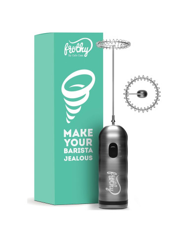 Batidor de Leche Eléctrico Cafetera Casa MF01 - 800W, Acero Inoxidable