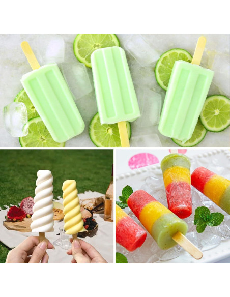 Moldes de Paletas de Silicona AUDFA 9 Cavidades + 50 Palitos