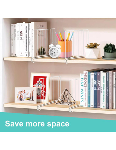 Divisores de Estantería LQQBOX 8 Piezas Metal 23.9x30.5cm