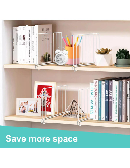 Divisores de Estantería LQQBOX 8 Piezas Metal 23.9x30.5cm