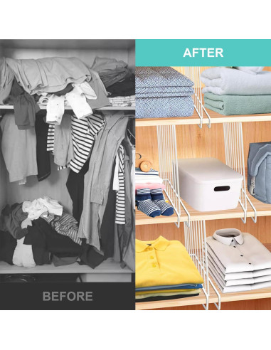 Divisores de Estantería LQQBOX 8 Piezas Metal 23.9x30.5cm