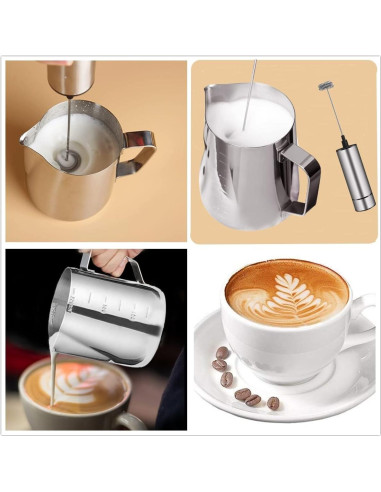 Espumador de Leche Eléctrico Basecent 350ml Acero Inoxidable