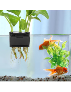 Soporte de Planta Acuática Roetelo 2 Pcs Negro 3 Agujeros 2