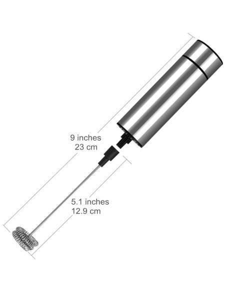 Espumador de Leche Eléctrico Basecent 350ml Acero Inoxidable