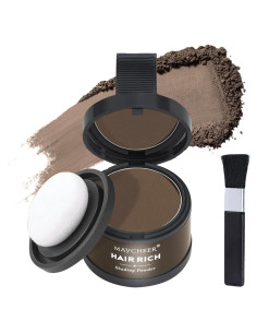 Polvo de Cabello Maycheer Marrón Oscuro - Cubrimiento Raíces