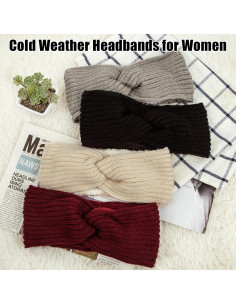 Cinta de Cabeza de Invierno Chalier para Mujeres - Turbante de Crochet 2