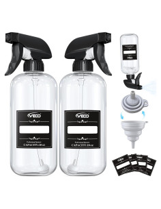 Botella de Spray Veco 10oz 2 Paquete con Boquilla Ajustable