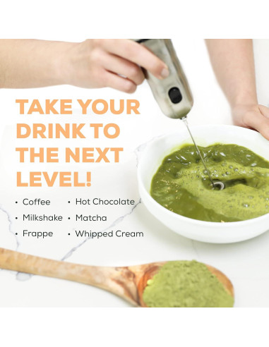 Batidor de Leche Eléctrico Cafetera Casa MF01 - 800W, Acero Inoxidable