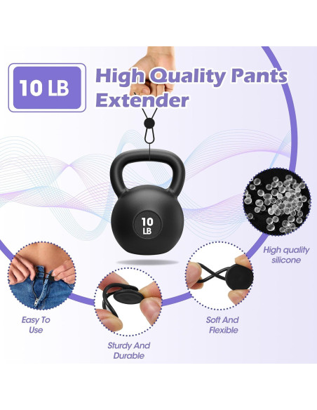 Extensores de Cintura KING MOUNTAIN 12-Pack para Pantalones