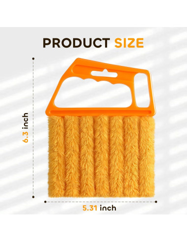 Limpiador de Persianas Qilxziy 2 Pcs Microfibra Lavable