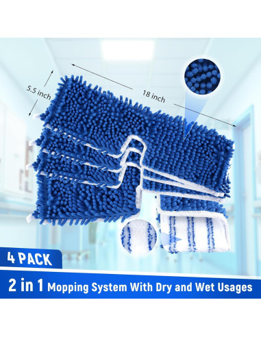 Recambios de Mopa de Microfibra Strengthmix - 4 Piezas