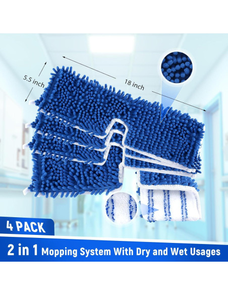 Recambios de Mopa de Microfibra Strengthmix - 4 Piezas