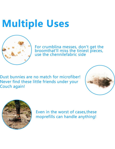 Recambios de Mopa de Microfibra Strengthmix - 4 Piezas