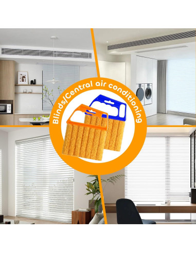 Limpiador de Persianas Qilxziy 2 Pcs Microfibra Lavable