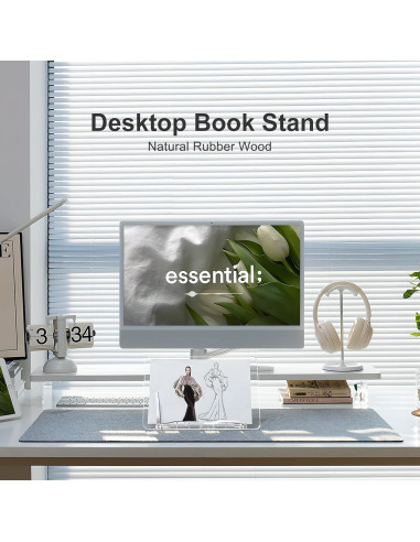 Soporte de Libro Acrílico UPERGO Ajustable 29x20.8cm