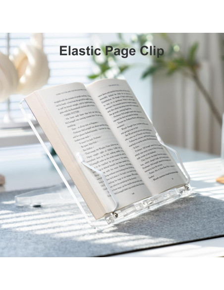 Soporte de Libro Acrílico UPERGO Ajustable 29x20.8cm