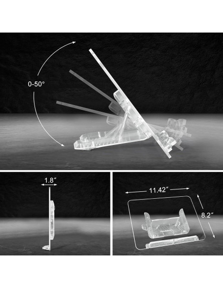 Soporte de Libro Acrílico UPERGO Ajustable 29x20.8cm