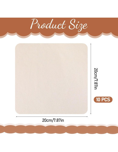10 Piezas Chamois Cerámica Thinp 20x20 cm Beige