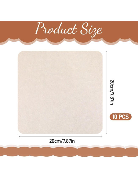 10 Piezas Chamois Cerámica Thinp 20x20 cm Beige