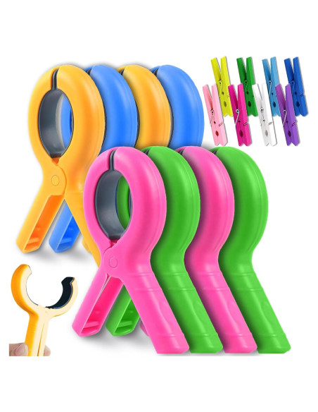 Clips para Toallas de Playa TXGSDXS 16 Piezas Multicolor