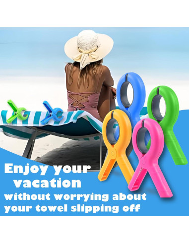 Clips para Toallas de Playa TXGSDXS 16 Piezas Multicolor