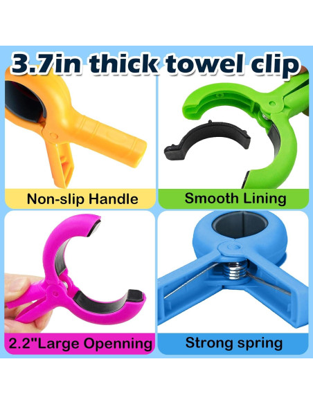 Clips para Toallas de Playa TXGSDXS 16 Piezas Multicolor