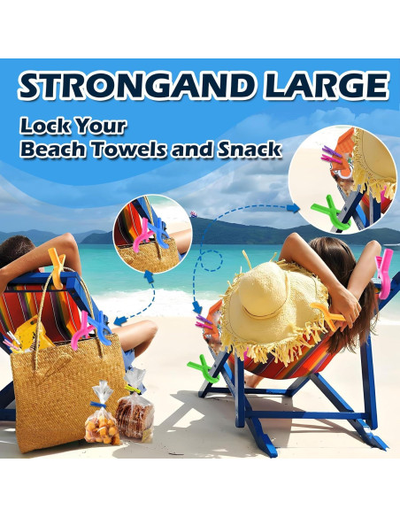 Clips para Toallas de Playa TXGSDXS 16 Piezas Multicolor