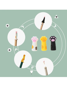 3 Piezas Lápiz Topper Silicona Anti-Masticar BIBABLYKE 2