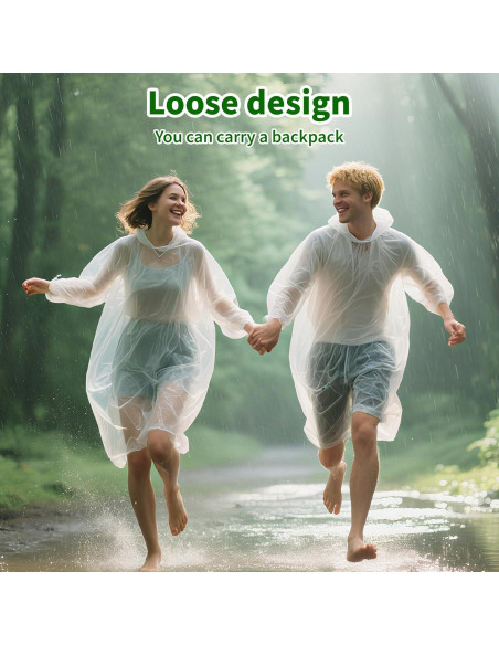 Paquete de 6 Ponchos de Lluvia Desechables Adultos - Impermeables